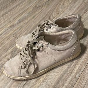 Beige UGG suede sneakers